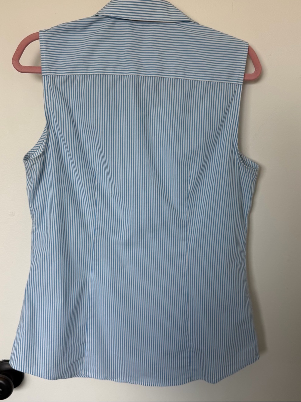 Eddie Bauer Wrinkle Free Shaped Fit Sleeveless Button Down Shirt - Picture 4 of 4